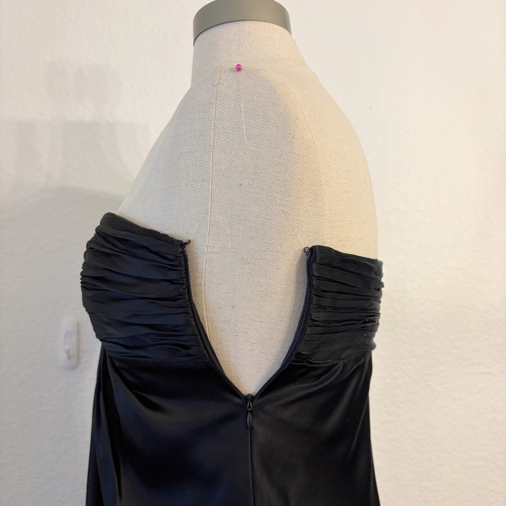 Laundry Silk Gown 2 Formal Strapless Ruched Hollywood Glam Black Tie Wedding - Picture 7 of 16